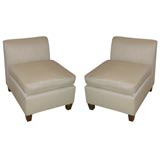 A pair of Slipper Chairs by Donald Deskey for Modern Age.
