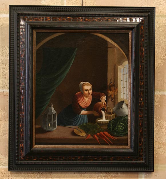 19th Century Flemish School Oil Painting