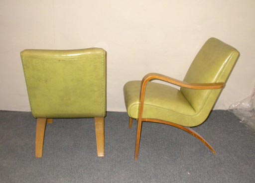 European Pair of Retro Thonet Lounge Chairs For Sale