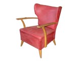 pair of unusual modern wing chairs