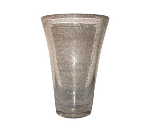 Large, rare Daum "bubble glass" vase, signed
