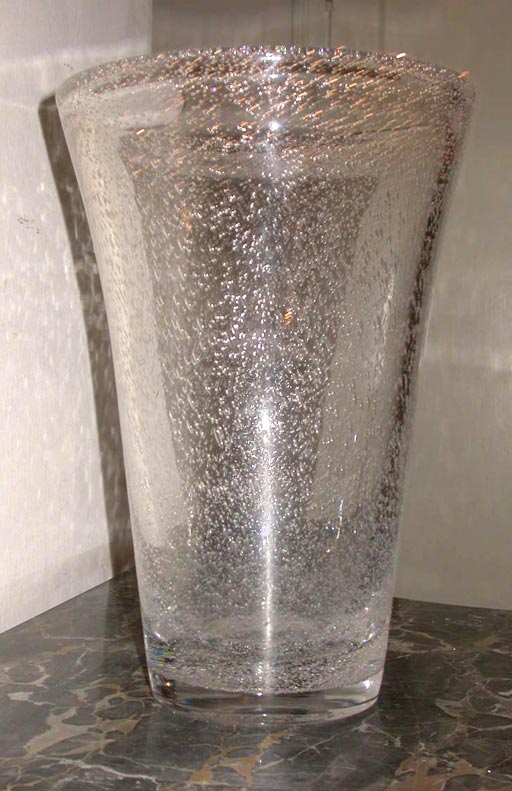 Large, rare Daum "bubble glass" vase, signed For Sale at 1stdibs