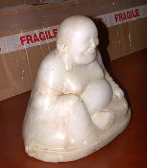 Thai old carved marble Buddha