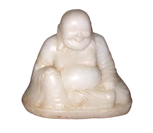 old carved marble Buddha