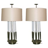 Pair of Modernist  Candelabra Table lamps