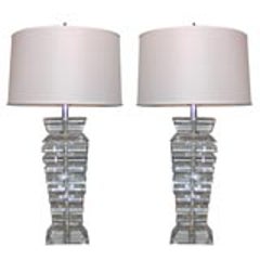Pair of Modernist Lucite Table Lamps, 1960s 9