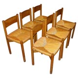 Set of six chairs Courchevel by Charlotte Perriand