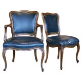 Set of 6 Louis XV Style Cherry Chairs