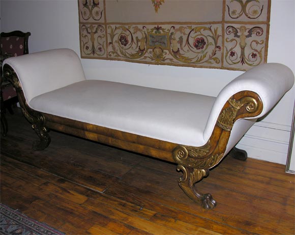 Neoclassic Bench with Parcel Gilt