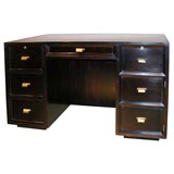Mahogany and leather desk by Edward Wormley