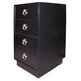 Narrow ebonized chest of drawers by T.H. Robsjohn Gibbings