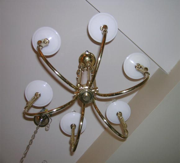 English Deco Swan Chandelier For Sale