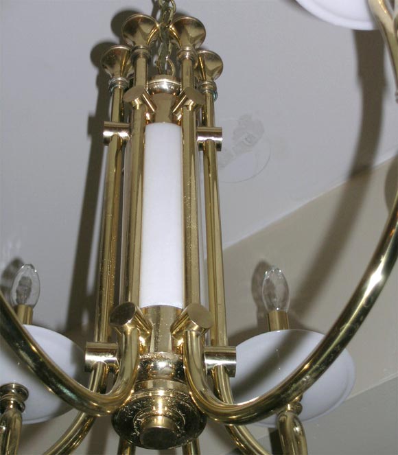 Deco Swan Chandelier In Excellent Condition For Sale In New York, NY