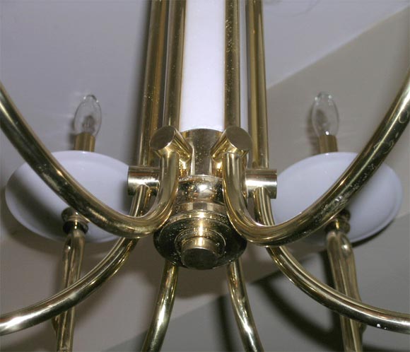 Mid-20th Century Deco Swan Chandelier For Sale