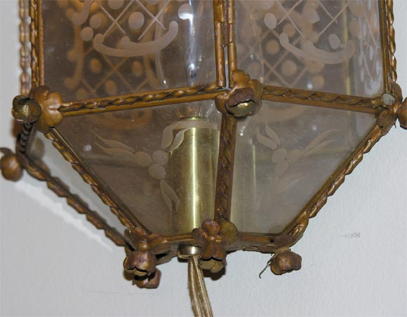 Brass Pair of Italian Sconces For Sale