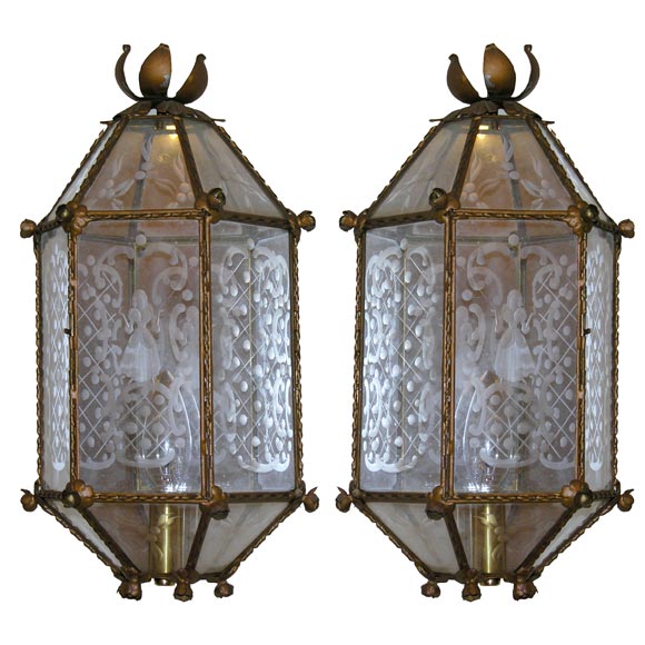 Pair of Italian Sconces For Sale