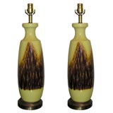 Vintage Pair of Art Pottery Lamps
