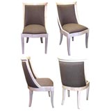 set of four goatskin chairs