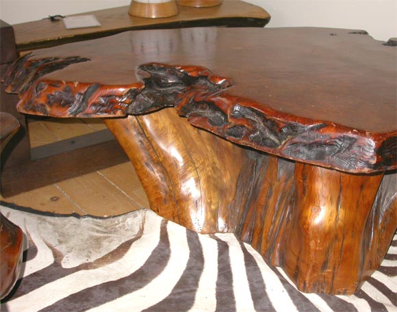 Highly Polished Natural Wood Table