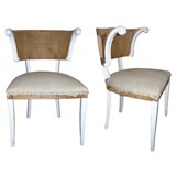 Pair of Italian carved side chairs