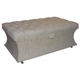 Tufted Storage Ottoman on Casters