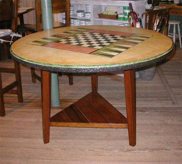 Custom game table top.  Made with combinations of marble dust, plaster and resins.  Custom sizes and colours available.