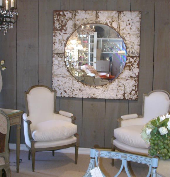 Victorian Tin Ceiling Tile Mirror