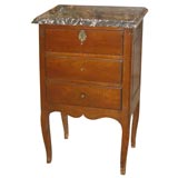 French Provincial Marble Top Petite Commode