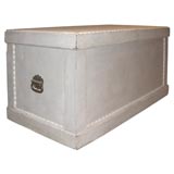 Antique 19th Painted Ceder Lined Blanket Trunk