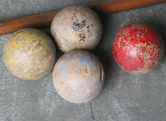 Wood Croquet Set For Sale