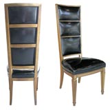 Pair Tall Back Side Chairs