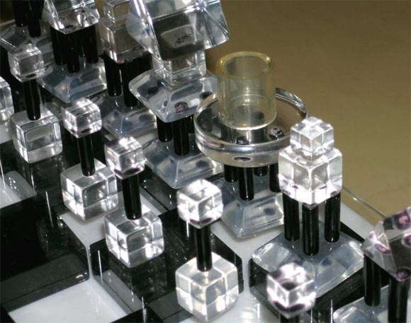 Lucite lucite chess set