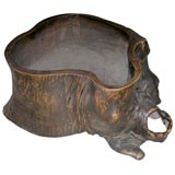 Japanese burl wood hibachi