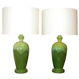 PAIR OF LARGE CERAMIC LAMPS PAIR OF LARGE CERAMIC LAMPS