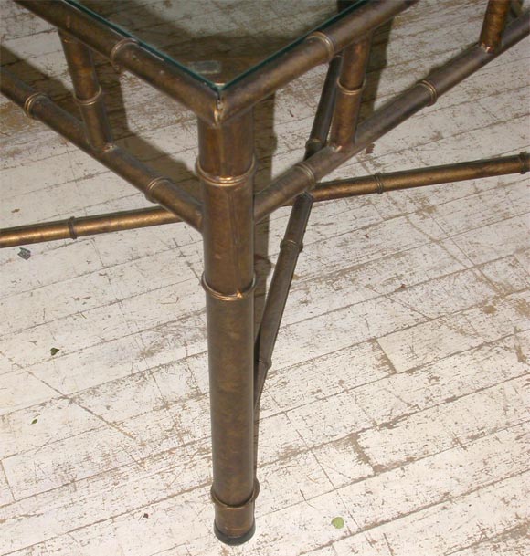 Mid-20th Century PAIR OF FAUX BAMBOO SIDE TABLES For Sale