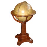 Antique Victorian terrestrial globe on stand