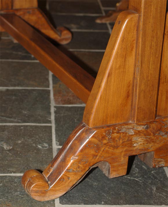 Spanish colonial molave wood refectory table In Good Condition For Sale In San Francisco, CA