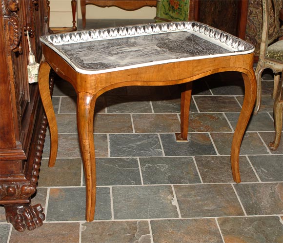 Swedish rococo faience top side table