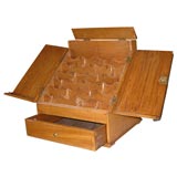 Antique Satin Wood Desk Organizer