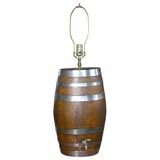 Wood Beer Keg Lamp