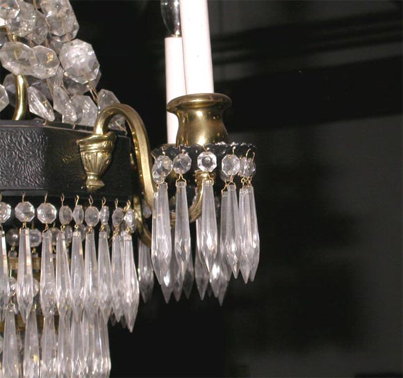 20th Century Crystal Chandelier For Sale