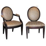 Set of 8 Elegant Dining Chairs by John Hutton for Donghia