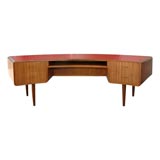 European Desk with Red Leather Top