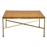 Paul McCobb Brass and Caned Bench