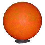 Orange Resin Globe Lamp