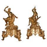 Pair of Regence Ormolu Chenets