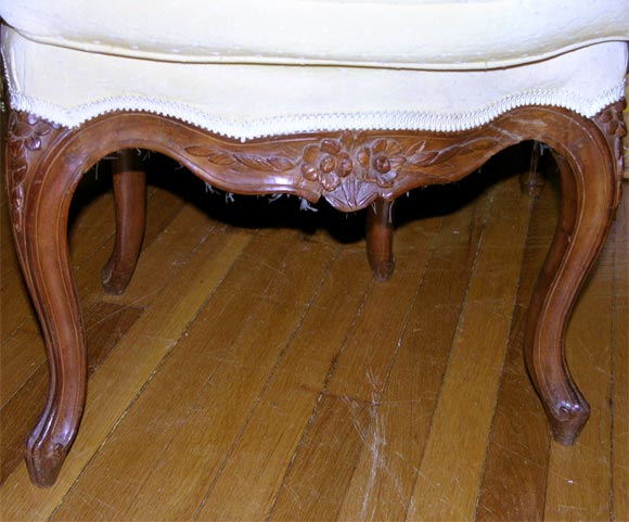 Matched Set of 4 Louis XV Walnut Chairs For Sale 3