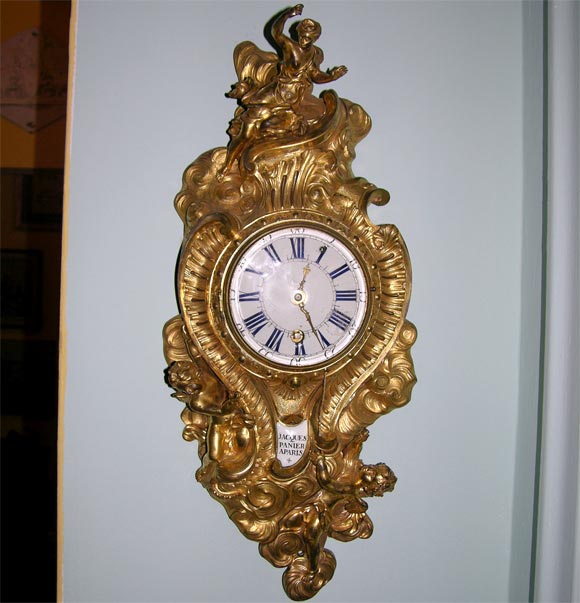 Louis XV Ormolu Cartel Clock