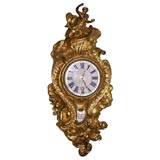 Antique Louis XV Ormolu Cartel Clock
