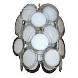 Frosted White Vistosi Disc Chandelier
